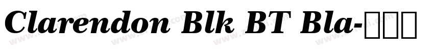 Clarendon Blk BT Bla字体转换